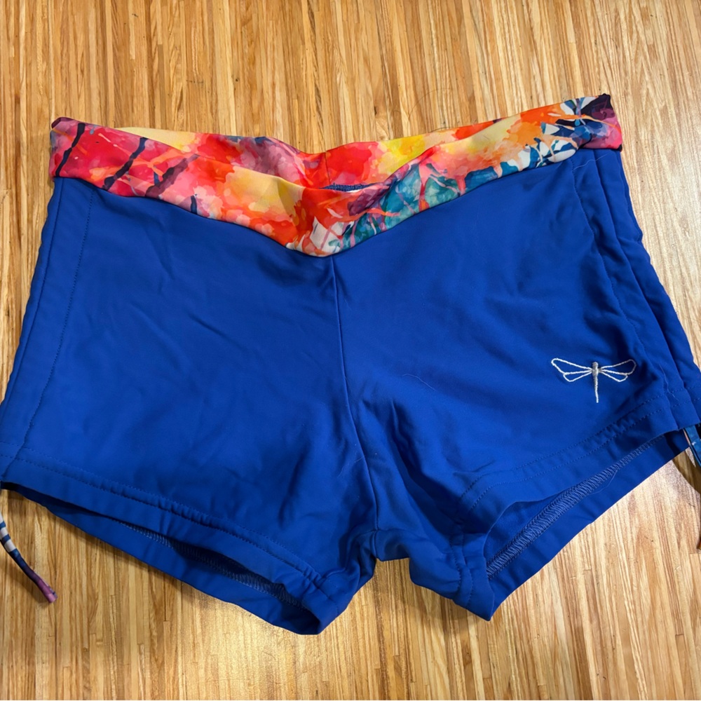 Dragonfly pole dancing shorts blue